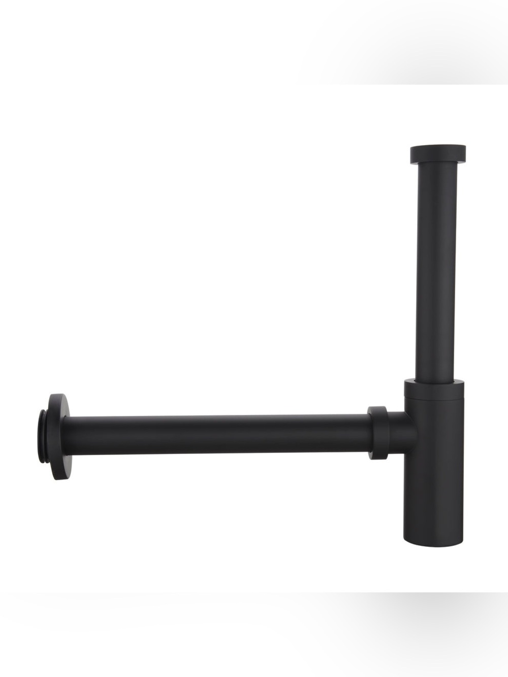 BPT01-M Designer 1-1/4 in. Brass Round Bottle Trap in Matte Black Luxier
